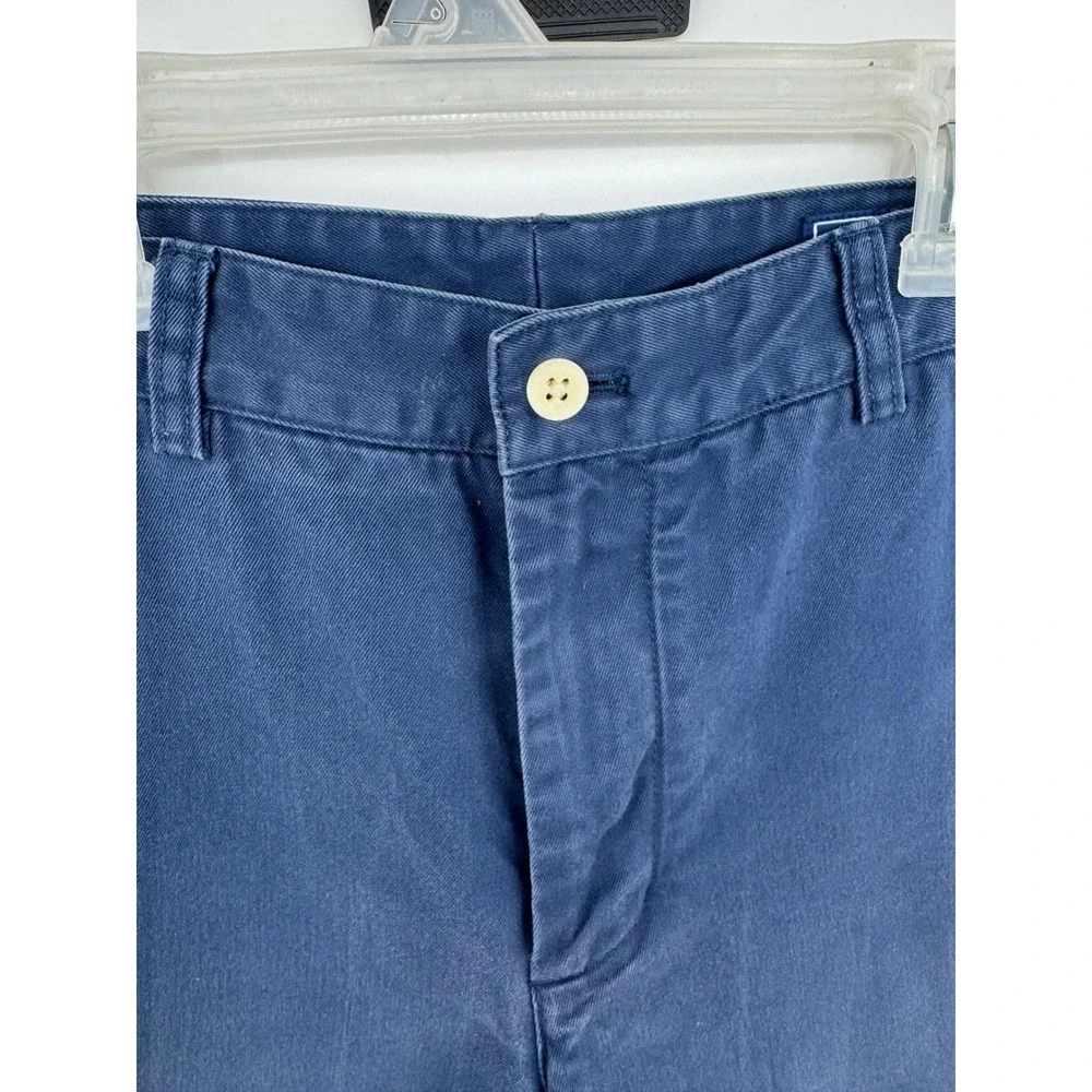 Vineyard Vines Mens 32 Club Short Navy Blue Cotton Chino Flat Front Shorts